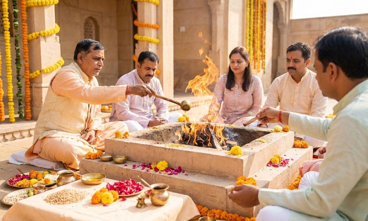 What Happens in the Room When the Havan Fire Is Lit at Narwar Dham